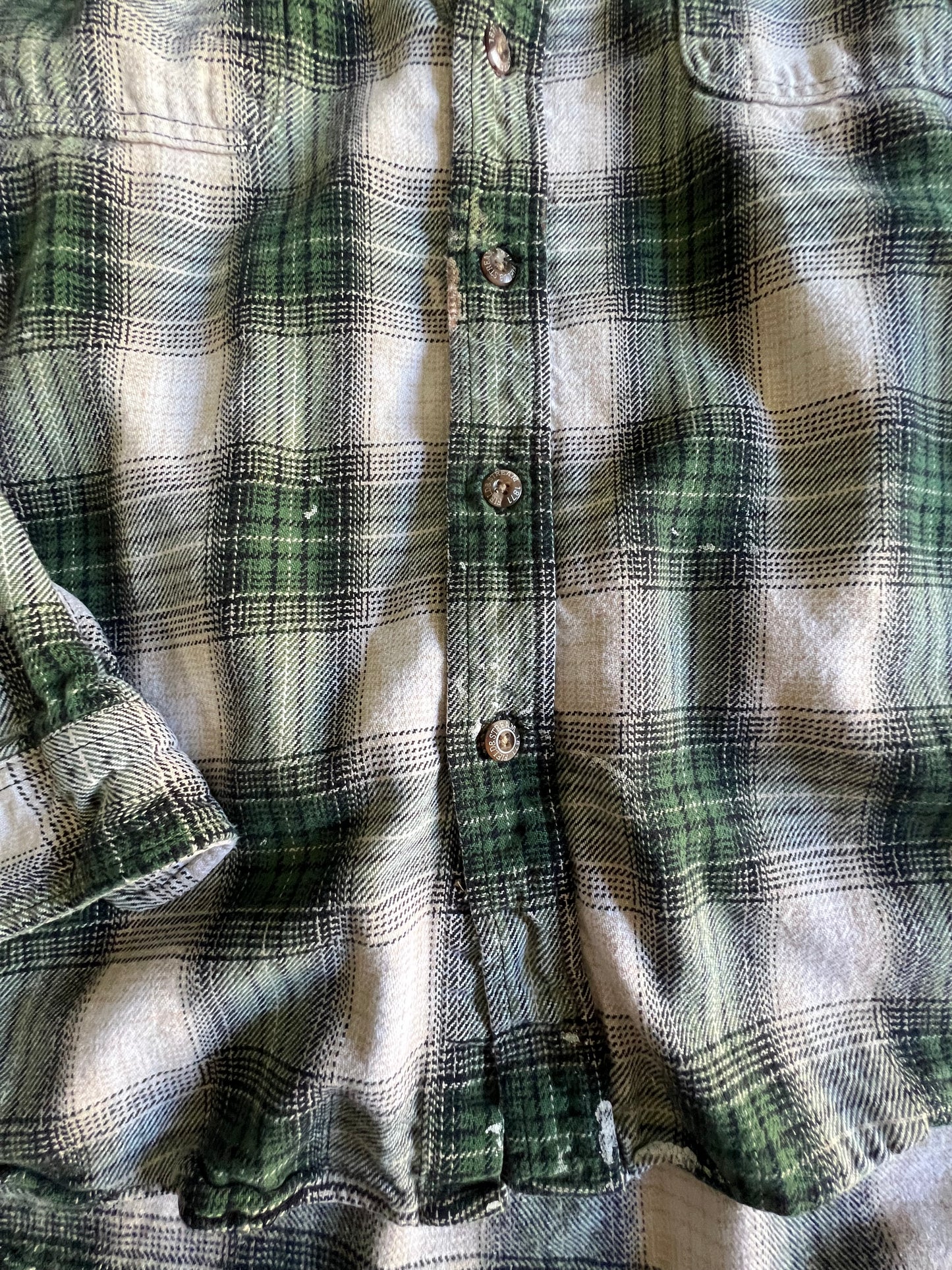 Vintage 80’s Field & Stream Distressed Flannel XL