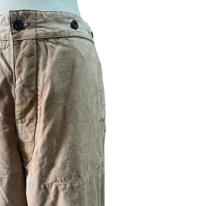 Vintage 1940’s French Duck Canvas Buckle Back Chore Pants