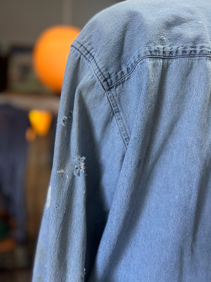 Vintage 80’s Heavily Distressed Denim Shirt L