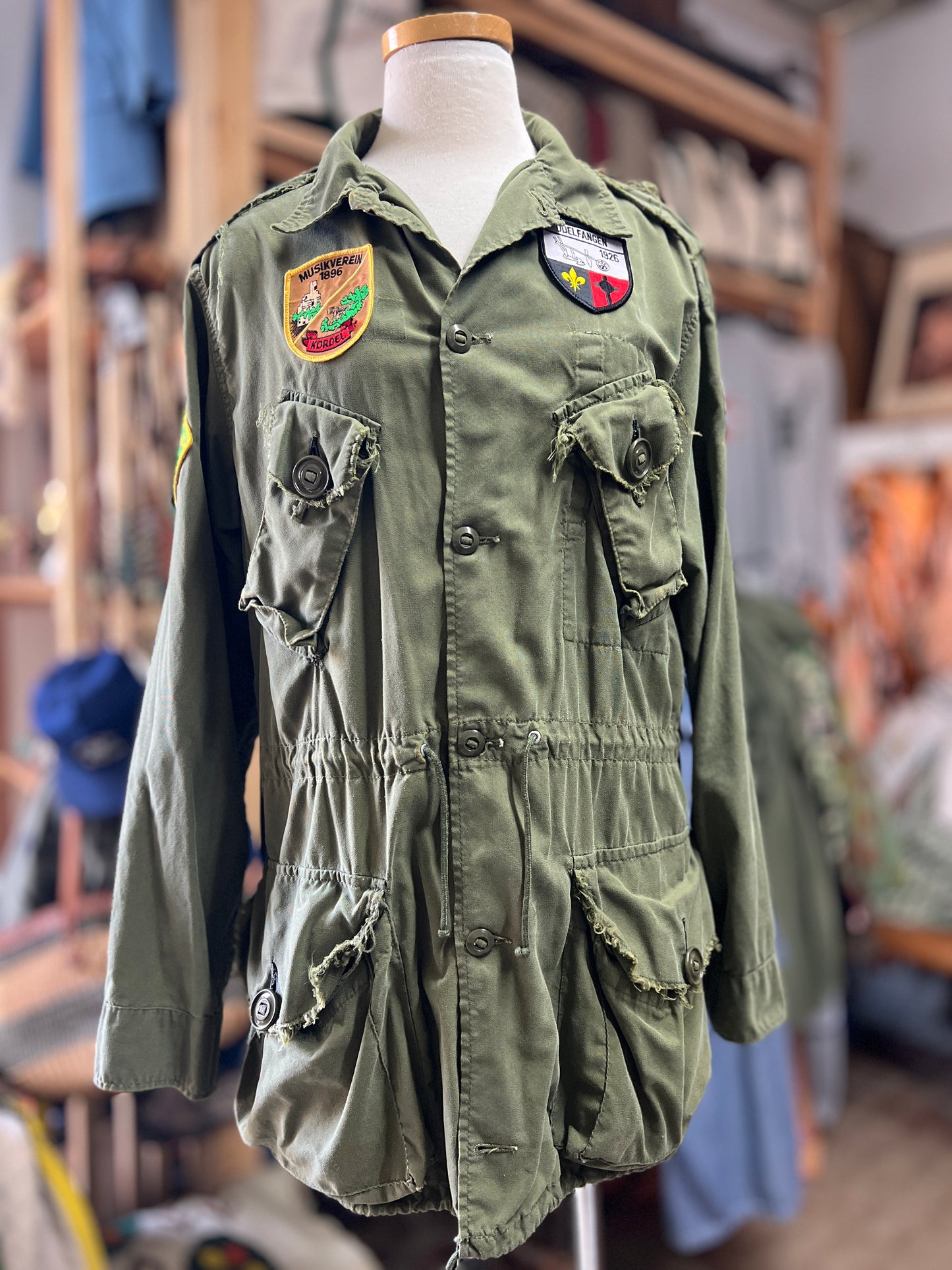 Vintage Patched Army M-65 Field Jacket M/L