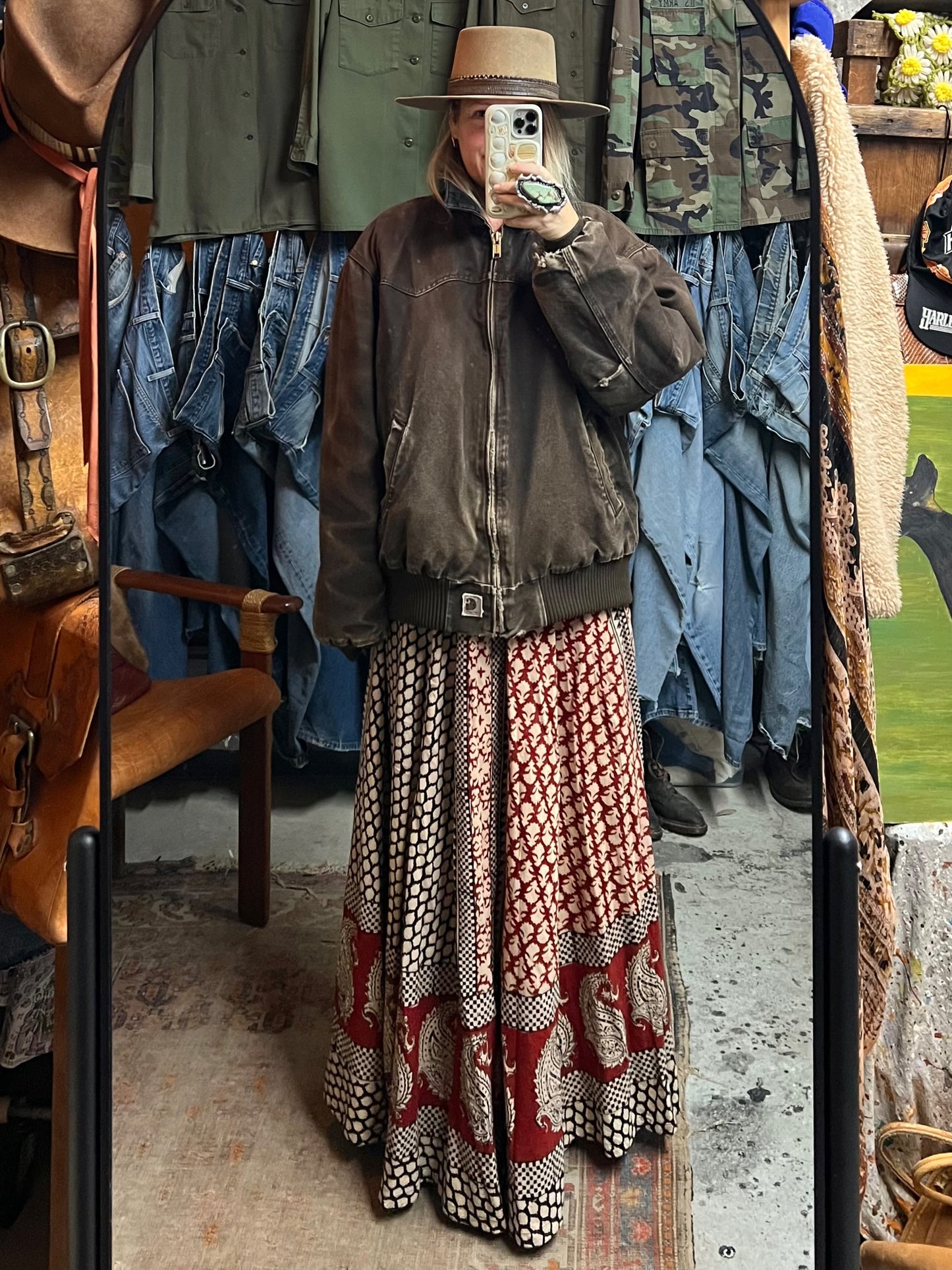 Vintage Heavily Distressed Carhartt Santa Fe Jacket XL