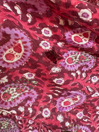 Rare Vintage Zodiac India Block Print Maxi Dress M