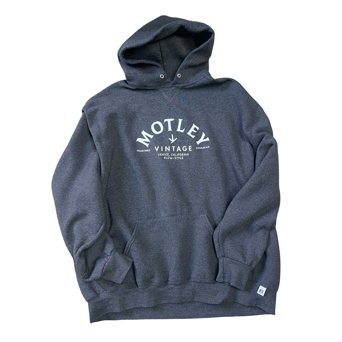 Vintage Oversized Distressed Russell Hoodie w/ MV Logo #30