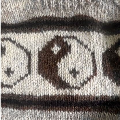 Rare Vintage 80’s Hand Knit Yin Yang Sweater Made In Nepal M