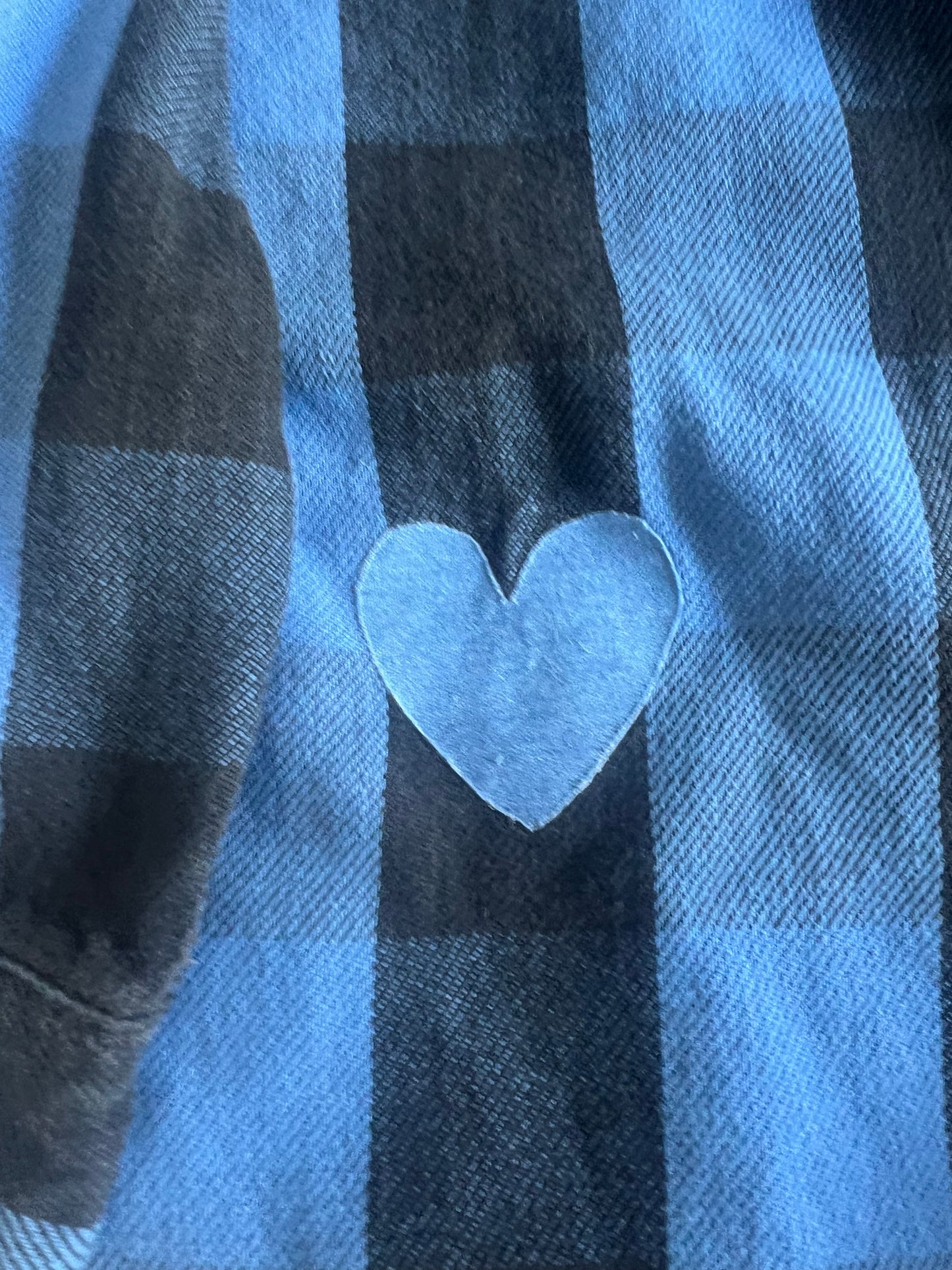 Vintage 90’s Carhartt Buffalo Plaid Oversized Flannel Heart Patch XXL