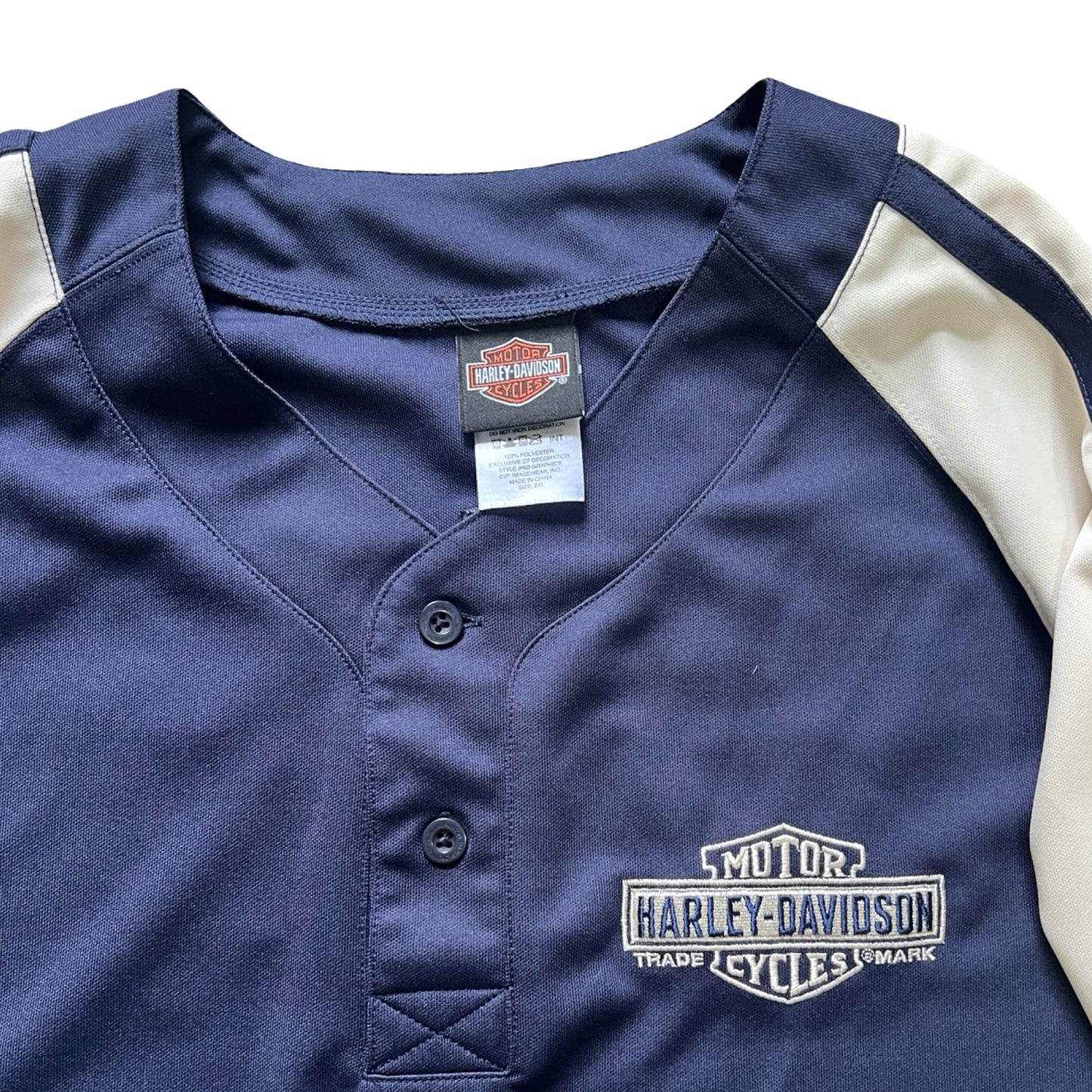 Vintage Harley Davidson Rhode Island Baseball Shirt XXL