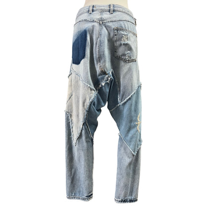 Free People Distressed Drop Crotch Denim 29