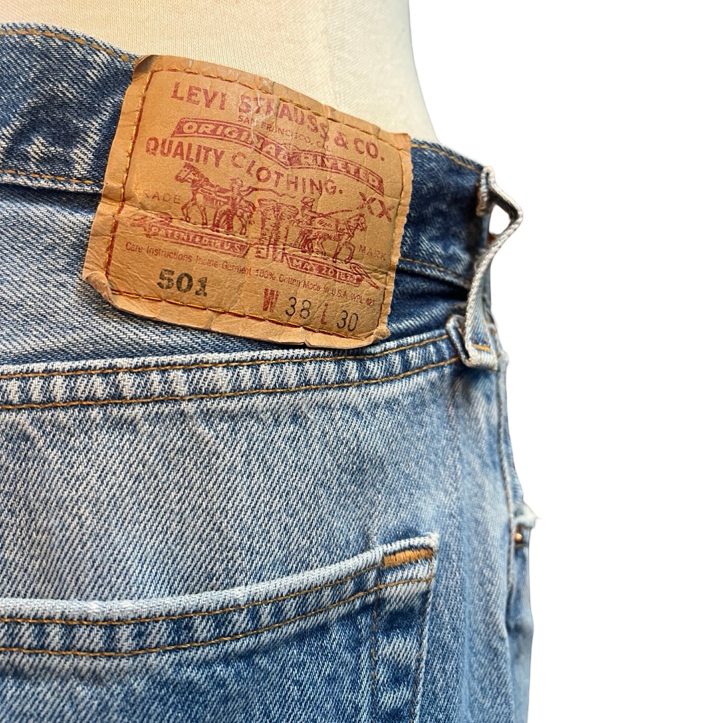 Vintage 1990’s Levi’s 501 Worn To Perfection Made In USA