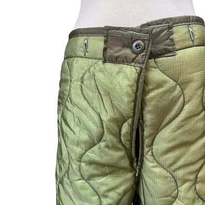 Vintage Military Army Quilted Liner Cropped Pants