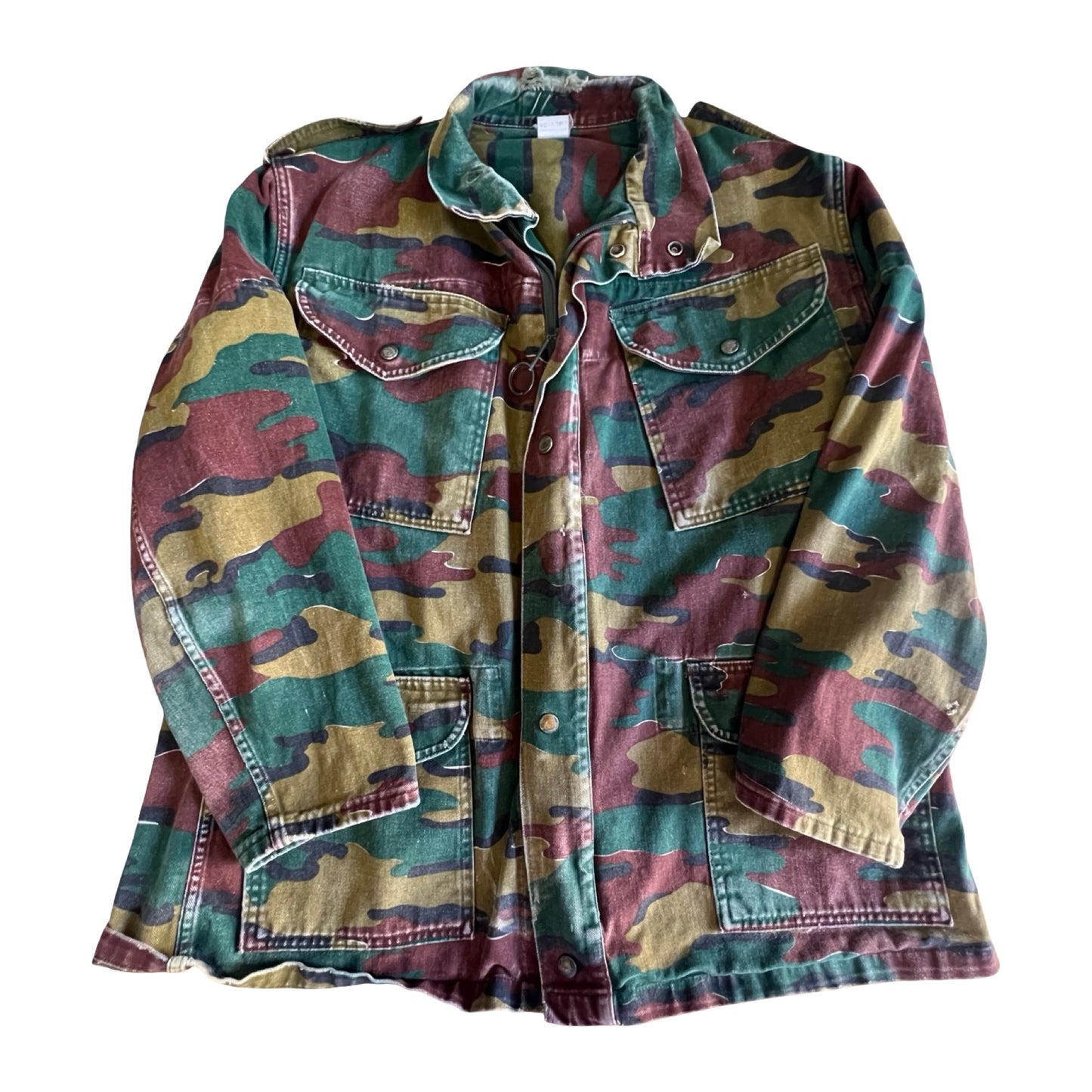Vintage Belgian Jigsaw Camo Airborne Paratrooper Jacket