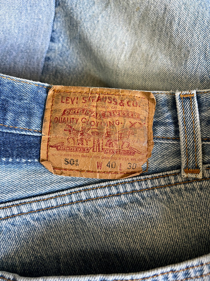 B-Sides Vintage Distressed Lasso Frayed Hem Jeans 32