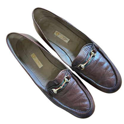 Rare Vintage 1970’s Gucci Oxblood Horse Bit Loafers