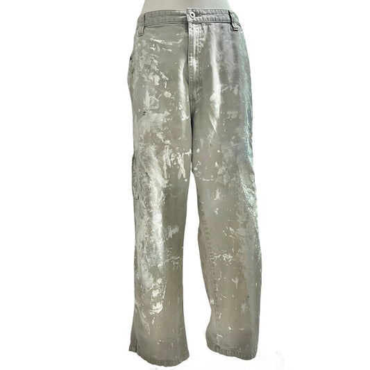 Vintage Y2K Wrangler Heavily Distressed Painters Carpenter Cargo Pants