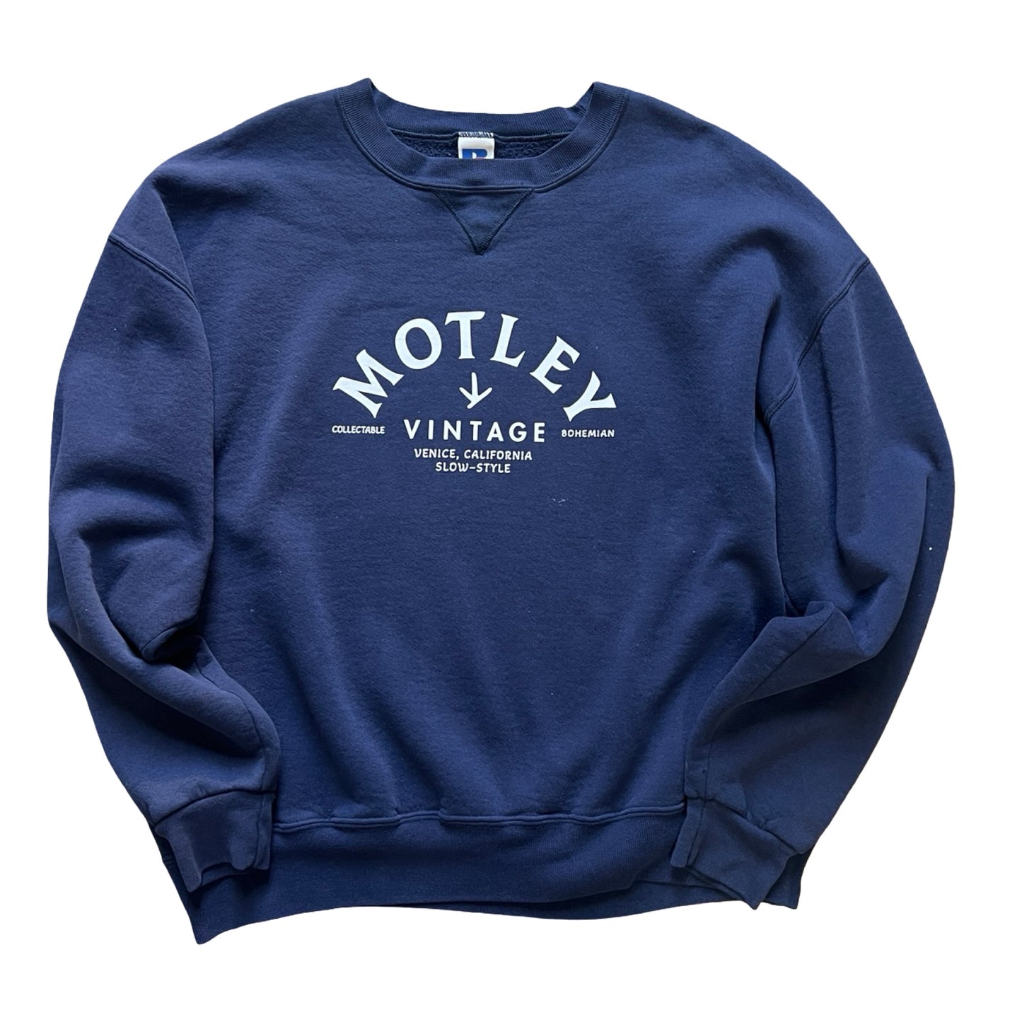 Vintage Distressed Oversized Russell Sweatshirt w/ MV Logo XXL #17