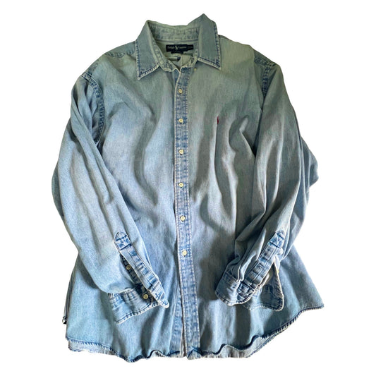 Vintage Ralph Lauren Oversized Blake Denim Shirt XXL