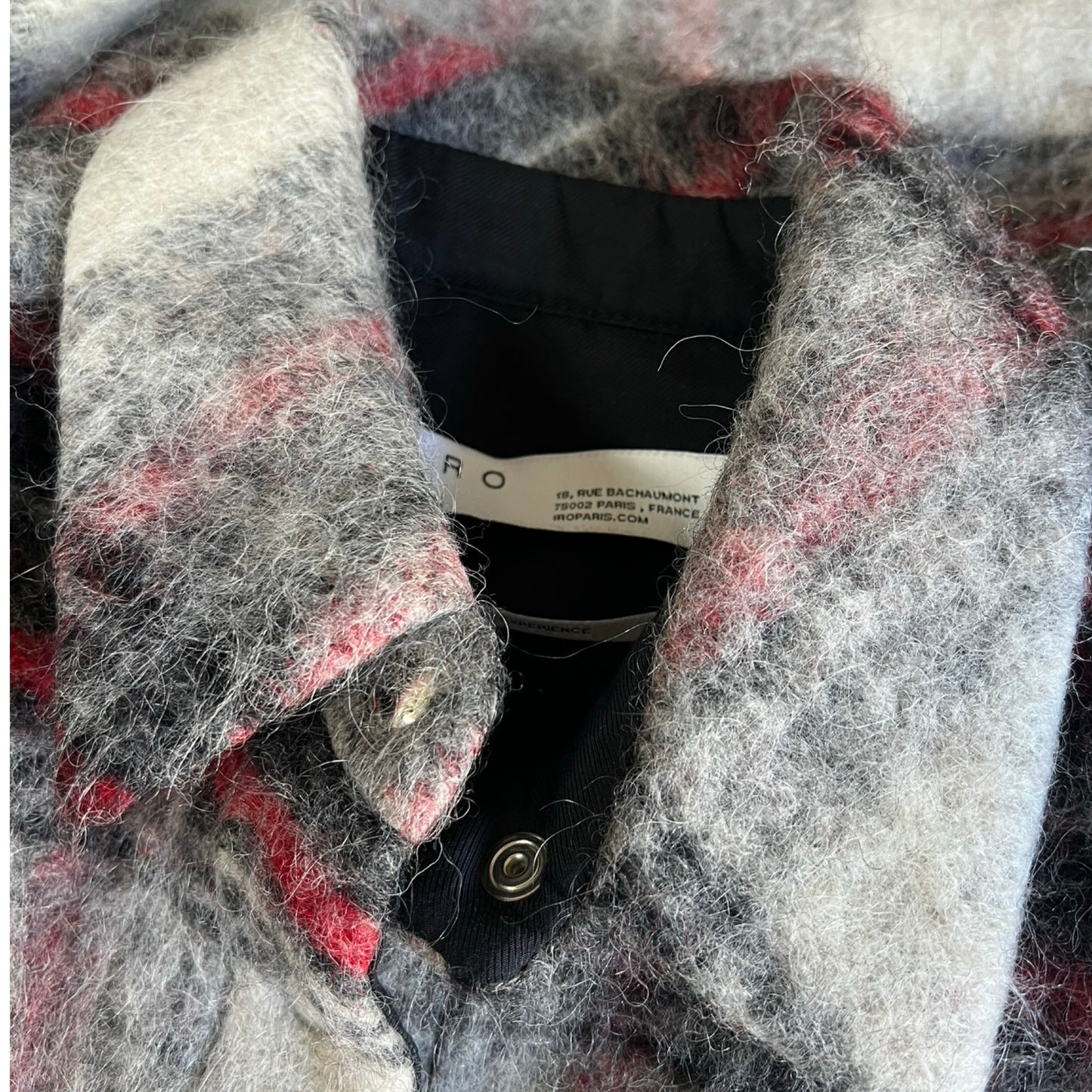 Iro Minksy Oversized Wool Plaid Jacket Size 40 (XL)