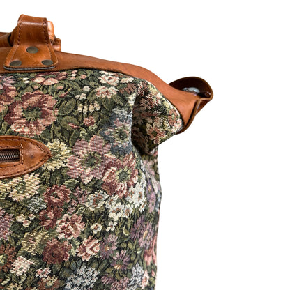 Vintage 1980’s Firenze Needlepoint Weekender Duffle Made In Italy