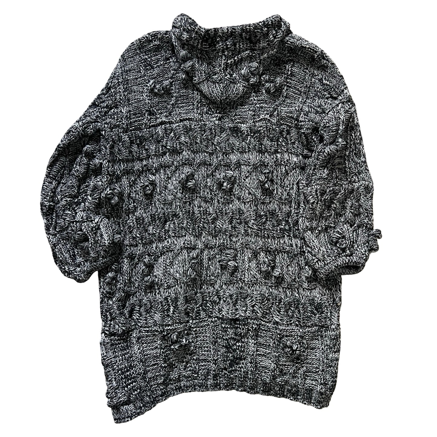 Knitz by For Love & Lemons Oversized Chunky Knit Hooded Cardigan XL