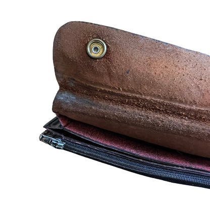Rare Vintage 1970’s Hand Tooled Leather Tobacco Pouch Worn to Perfection
