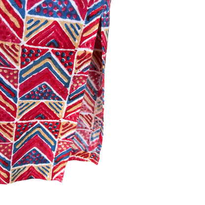 Vintage 1970’s Original Soma Jaipur Cotton India Block Print Maxi Kimono Robe