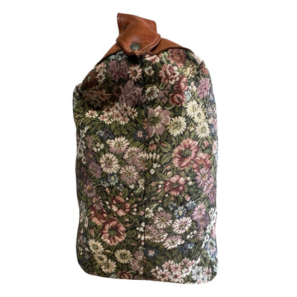 Vintage 1980’s Firenze Needlepoint Weekender Duffle Made In Italy