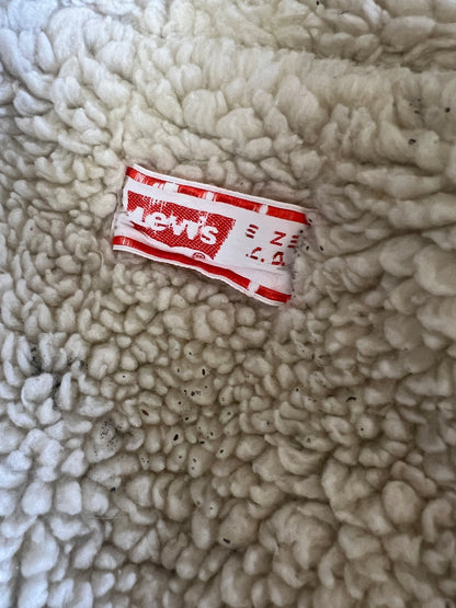 Vintage Worn To Perfection Levi’s Denim Sherpa Jacket 44 XL