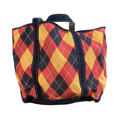 Rare Vintage 90’s LL Bean Argyle Boat & Tote Large