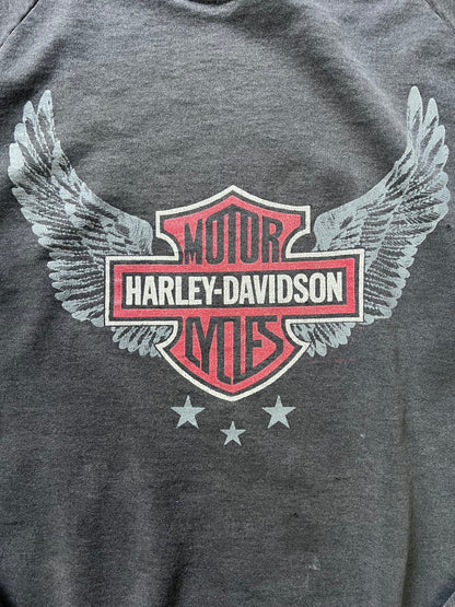 Rare Vintage 1980’s Harley Davidson Double Sided Raglan Sweatshirt XXL