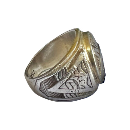 Vintage NAFC Life Member Sterling Silver Ring Size 8.5