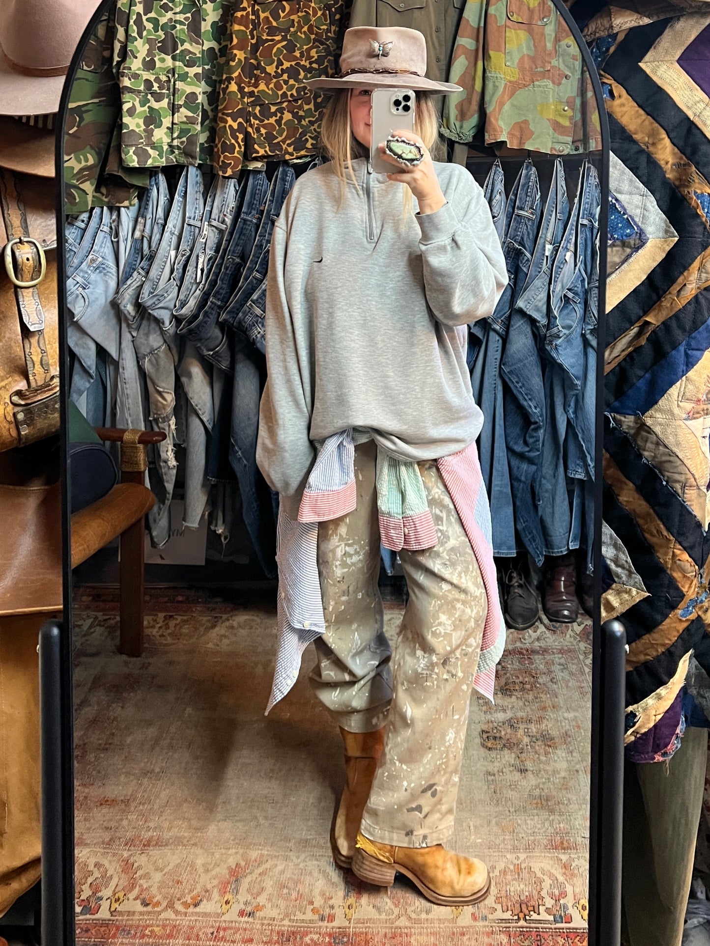 Vintage Oversized 90’s Nike Silver Label Quarter Zip Sweatshirt XXL