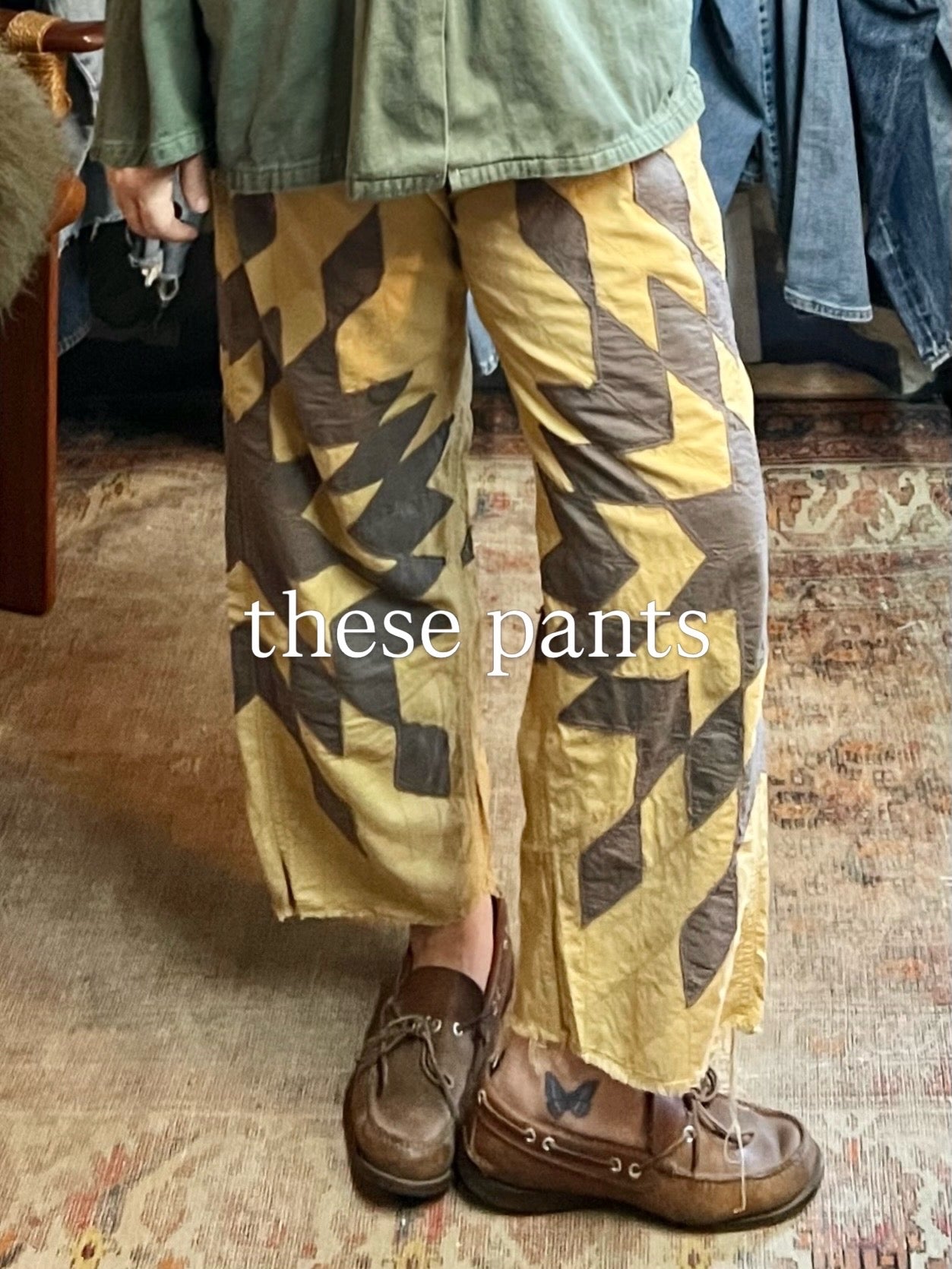 Magnolia Pearl Quiltwork Miner Pants in Marigold O/S