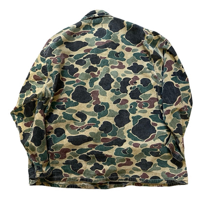 Vintage 1970’s SafTBak Duck Camo Hunting Jacket w/ Original Repair XL