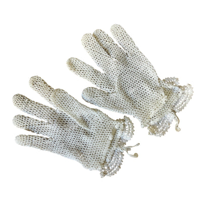 Vintage Crochet Gloves Butterfly