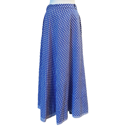 Vintage 70’s India Block Print Maxi Skirt XL