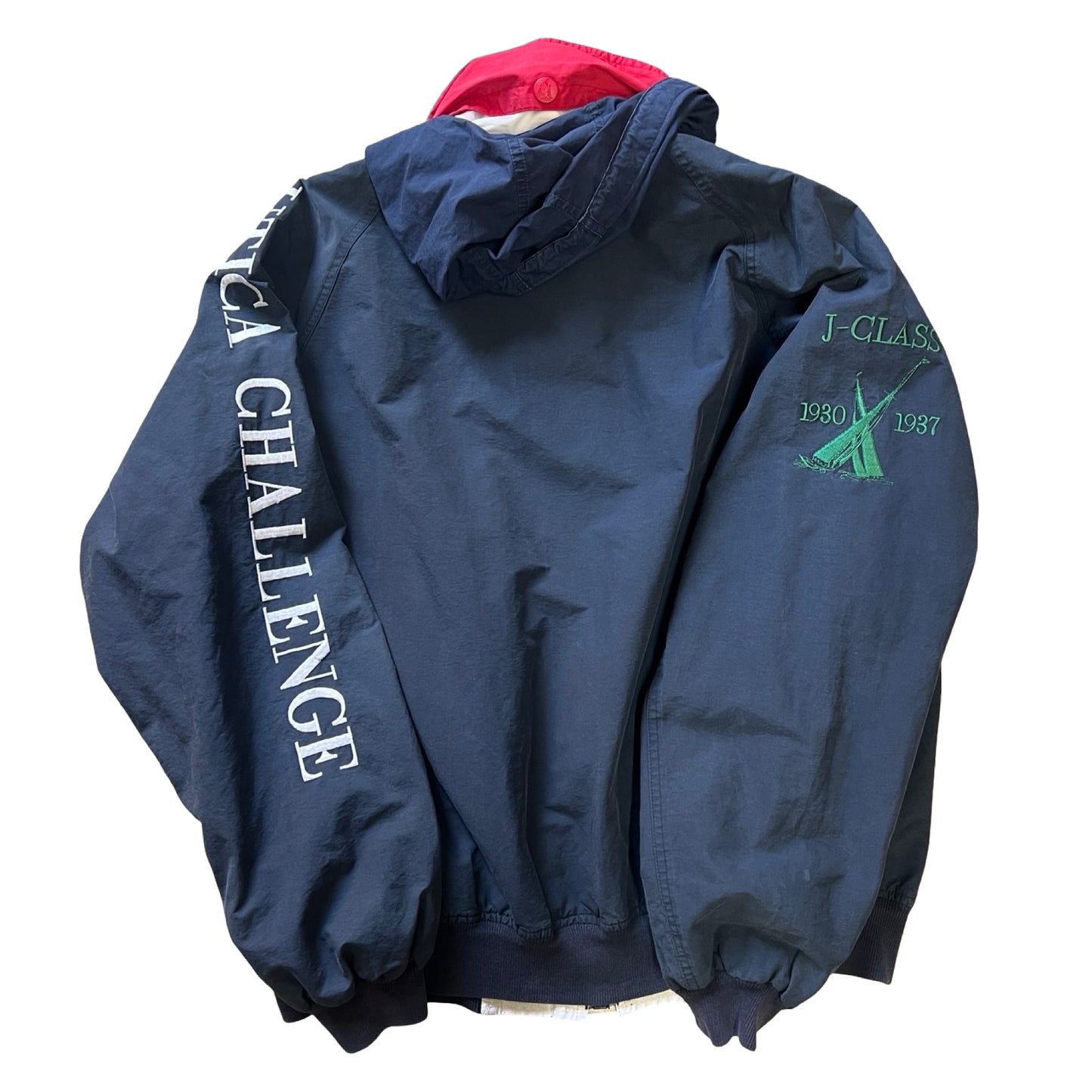 Vintage 90’s Nautica Challenge J-Class Sailing Hooded Oversized Windbreaker XXL