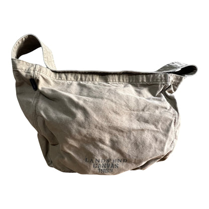 Rare Vintage 90’s Lands End Canvas Newspaper Bag XL