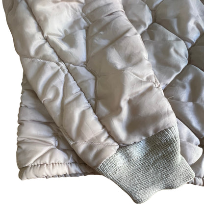 Vintage Cream Quilted Military Jacket Liner