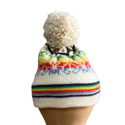 Vintage 1970’s Rainbow Wool Ski Hat O/S