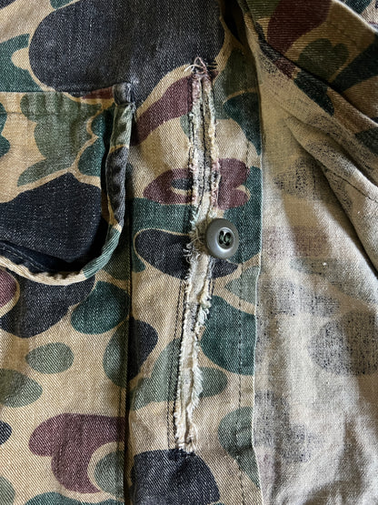 Vintage 1970’s SafTBak Duck Camo Hunting Jacket w/ Original Repair XL