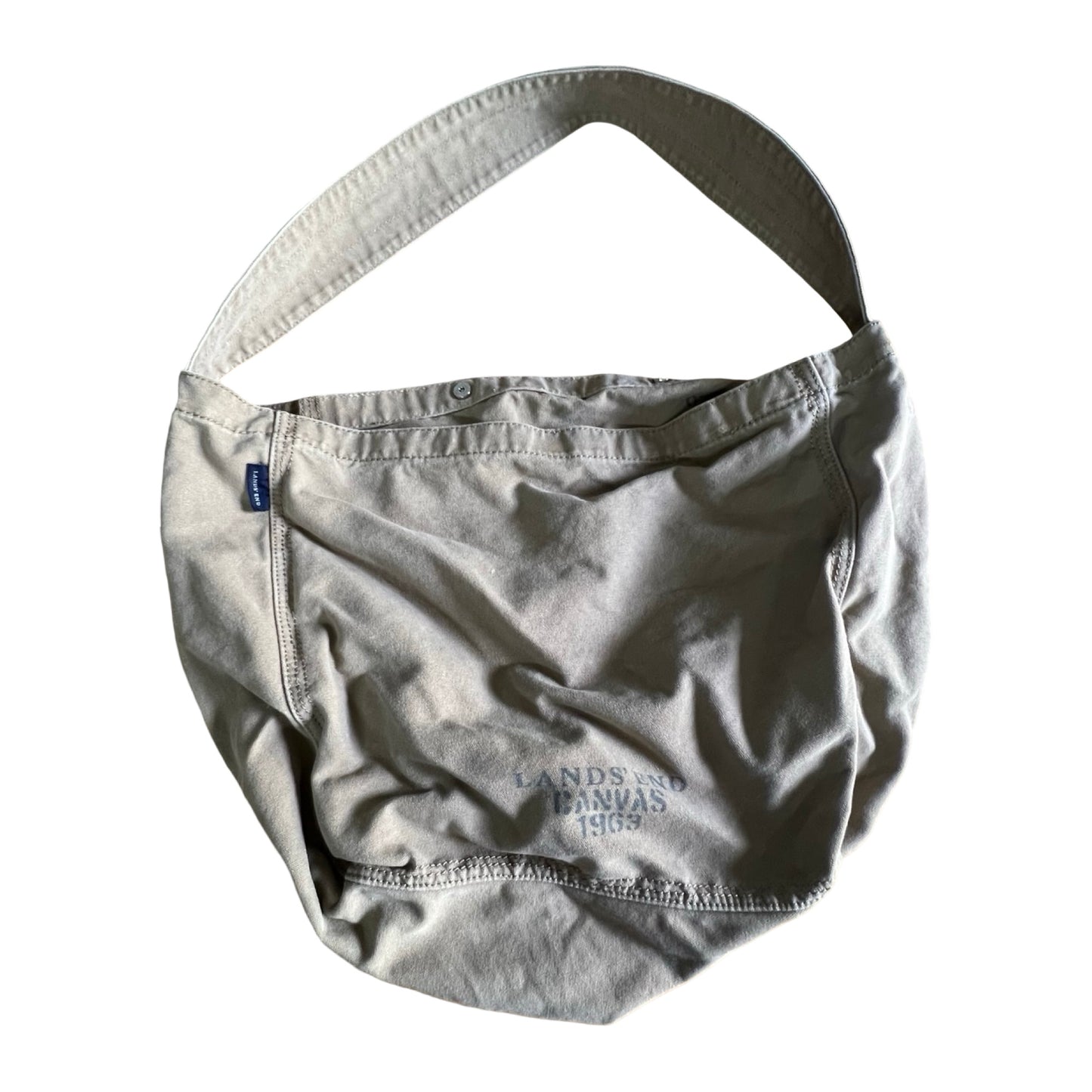 Rare Vintage 90’s Lands End Canvas Newspaper Bag XL