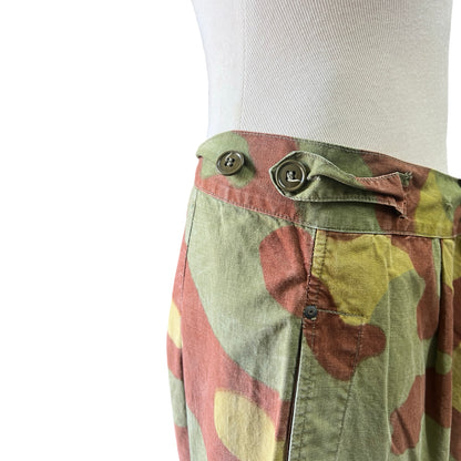 Vintage 1960’s Italian San Marco Camouflage Suspender Cargo Pants 34X27
