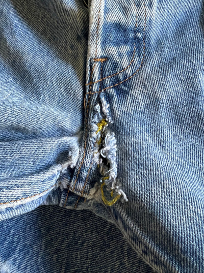 Vintage Levi’s 501 Distressed Well Worn & Faded Denim 501’s 35 x 26.5