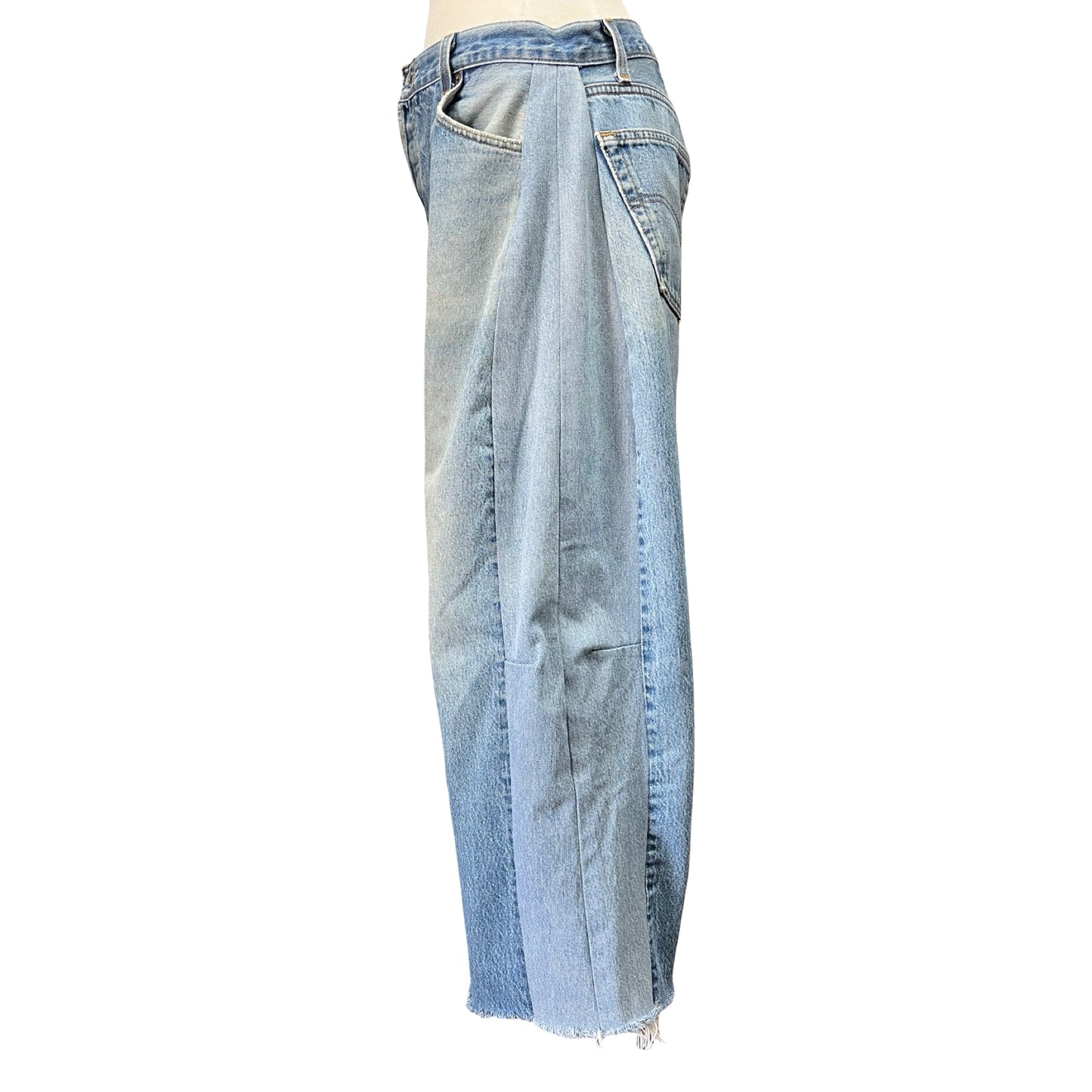 B-Sides Vintage Distressed Lasso Frayed Hem Jeans 32