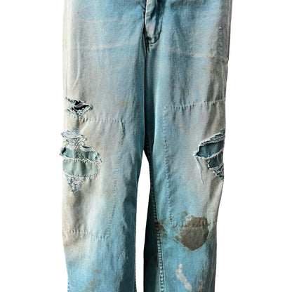 Vintage 1950’s Big Mac Sanforized Heavily Distressed w/ Original Repairs Work Pants
