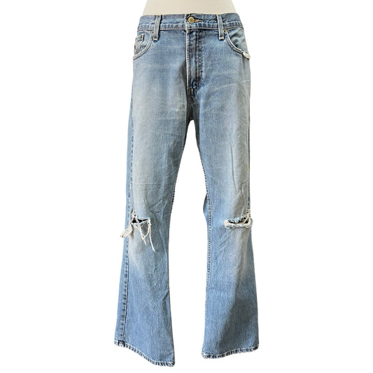 Vintage 90’s Distressed Levis 527 Low Boot Cut 34 X 30