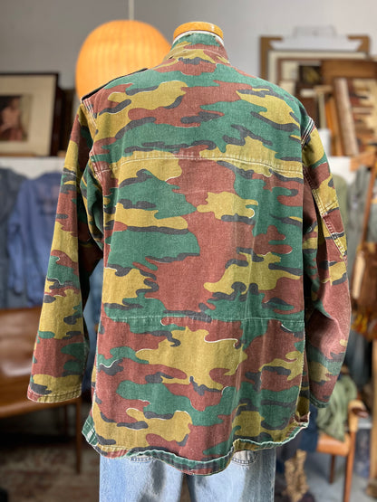 Vintage Belgian Jigsaw Camo Airborne Paratrooper Jacket