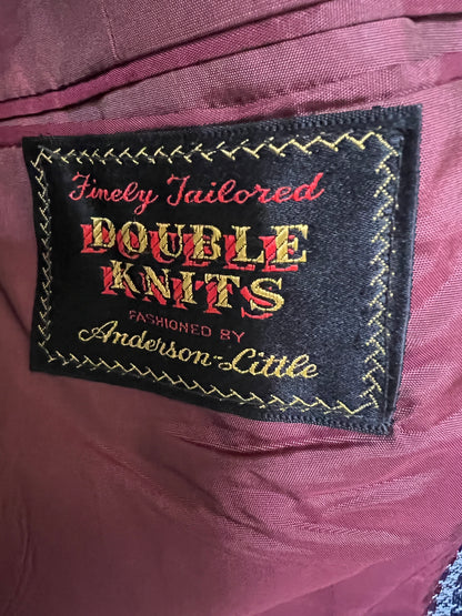 Vintage 1970’s Anderson Little Double Knits Houndstooth Blazer XL