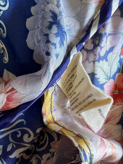 Johnny Was Oversized Silk Floral Snap Front Kimono