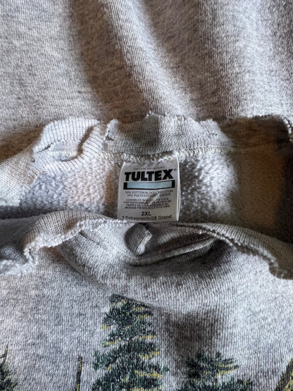Vintage 80’s Oversized Distressed Eagle Sweatshirt 2XL