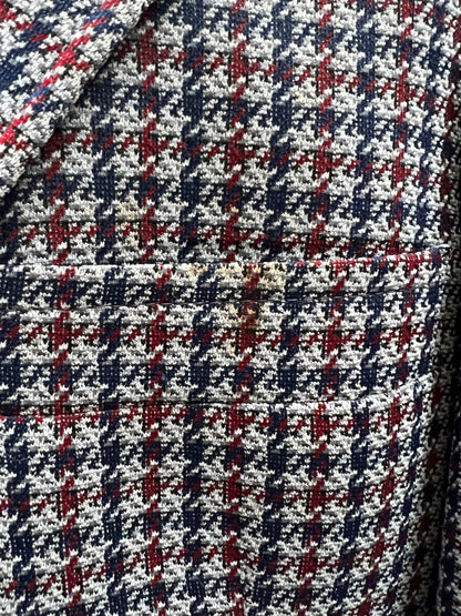 Vintage 1970’s Anderson Little Double Knits Houndstooth Blazer XL
